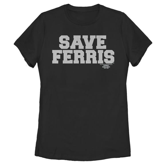 Women's Ferris Bueller's Day Off Save Your Hero  Graphic Tee Black X Large