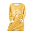thumbnail image 1 of Women's Festive Snowflake Print Pullover Crew Neck Thermal Winter Sweater Cozy Wear, 1 of 5