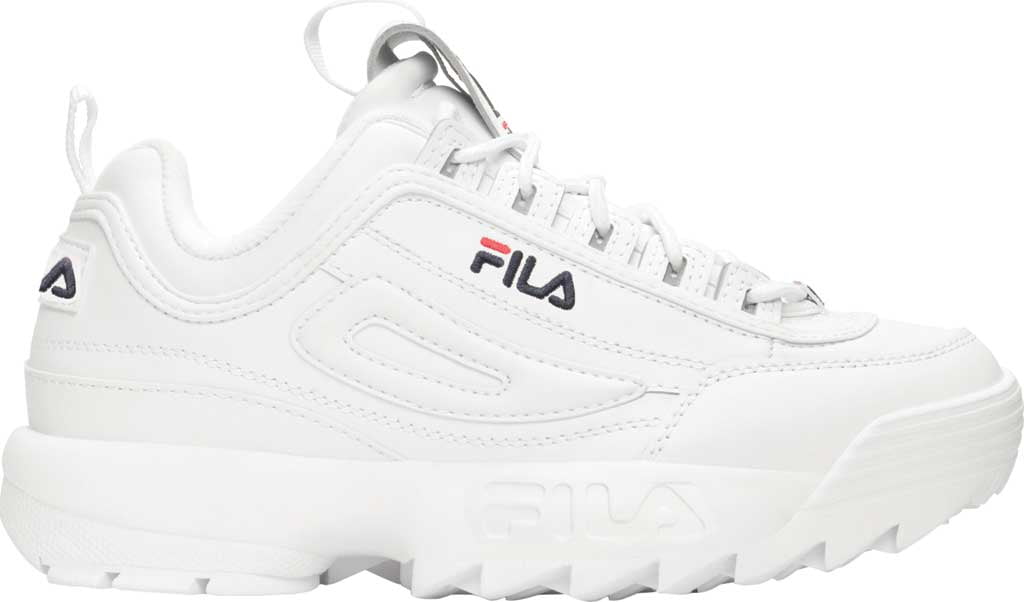 Fila Disruptor II Premium Sneaker White/Navy/Red 9.5 Walmart.com