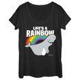 thumbnail image 1 of Women's Finding Dory Bailey Life is a Rainbow Scoop Neck Black X Large, 1 of 3