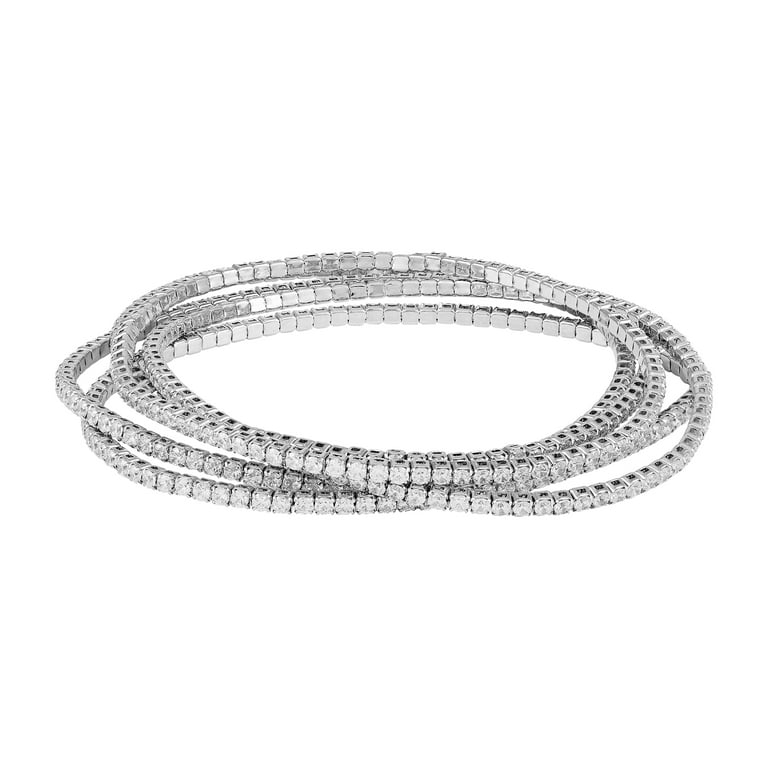 Trandy silver plating bracelet,multi color crystal bracelets,cheap bracelets ,4styles