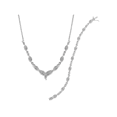 thumbnail image 1 of Women's Finecraft 1/2 cttw Diamond Necklace & Tennis Bracelet Set in Rhodium-Plated Brass, 1 of 5