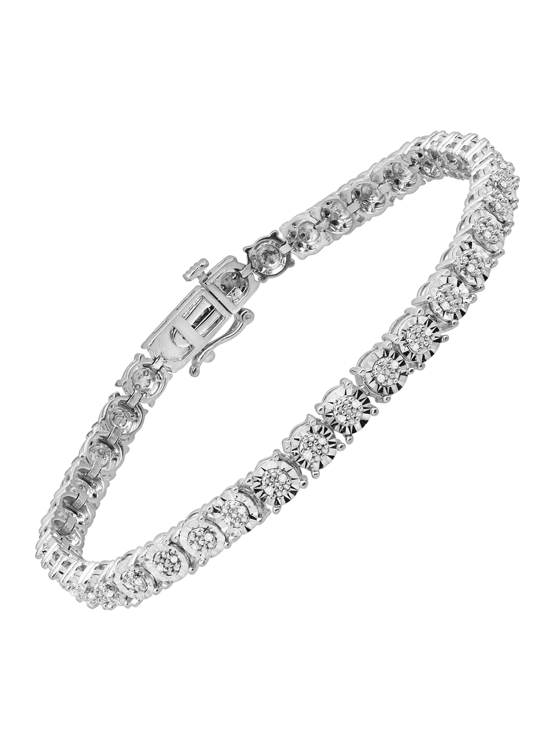 1/4 Carat T.W. Diamond Sterling Silver Tennis Bracelet, 7