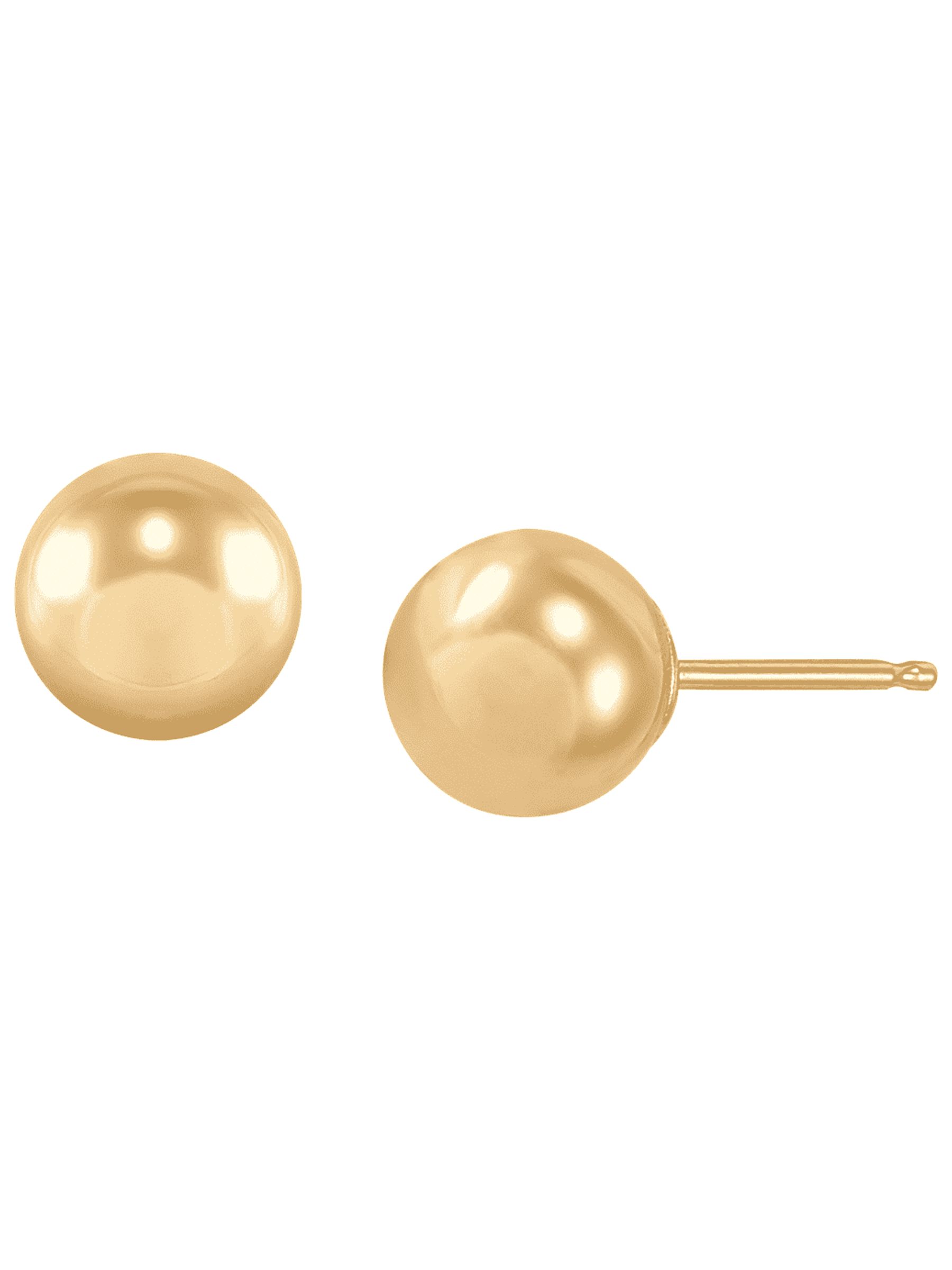 Women's Finecraft 6mm Ball Stud Earrings in 14kt Yellow Gold - image 1 of 5