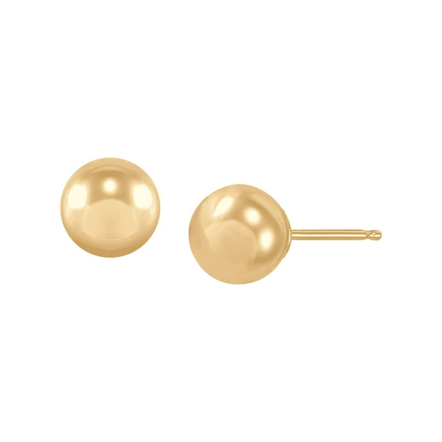 Women's Finecraft 6mm Ball Stud Earrings in 14kt Yellow Gold