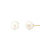 Women's Finecraft 7mm White Freshwater Pearl Stud Earrings in 14kt Yellow Gold