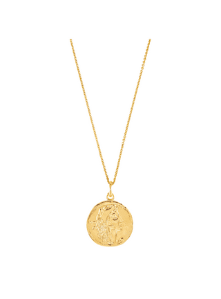 Gold-tone Coin Pendant Toggle Multi-Strand Necklace