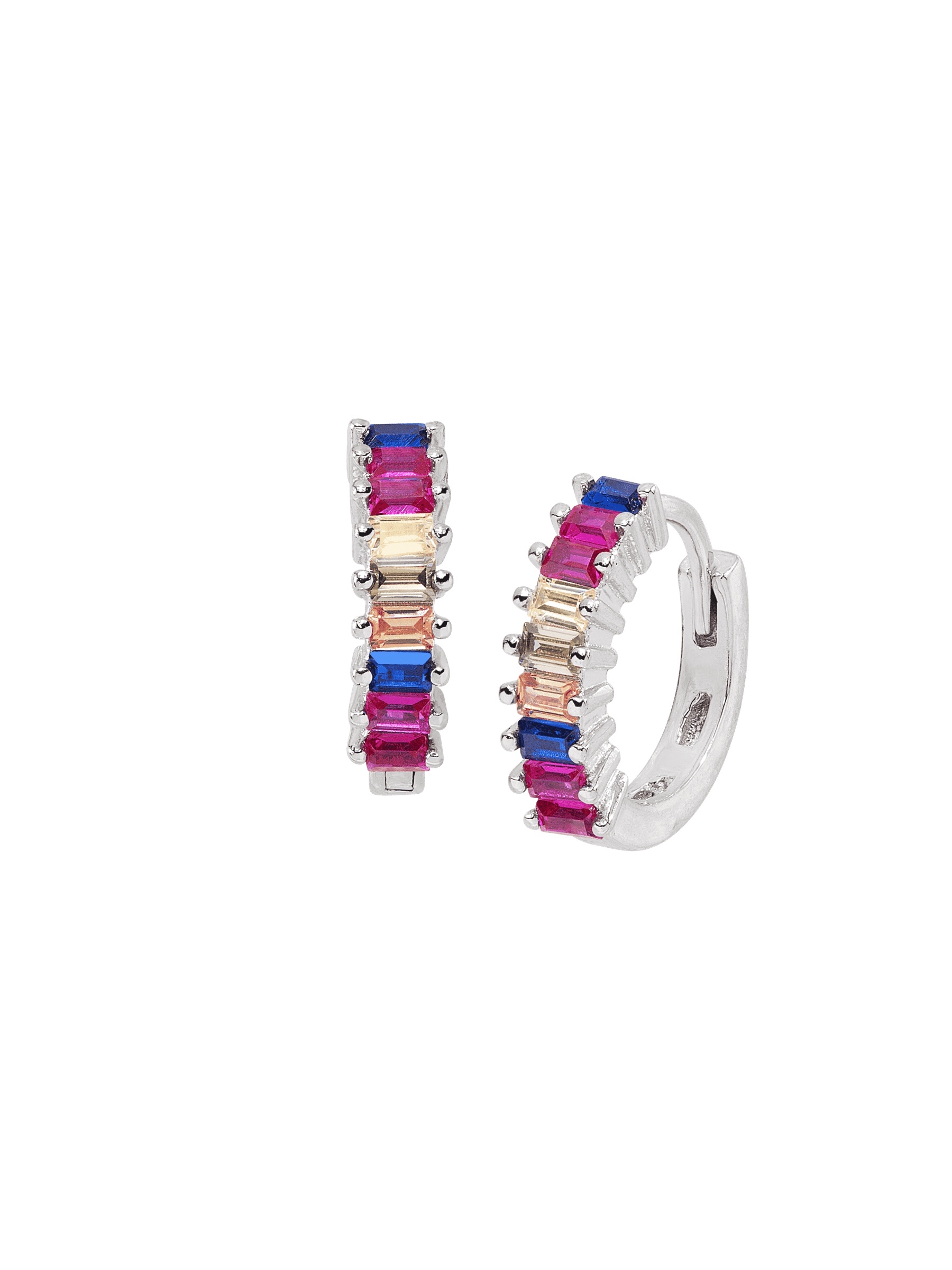 Rainbow Zirconia Huggies Zirconia Women's Finecraft Rainbow Cubic