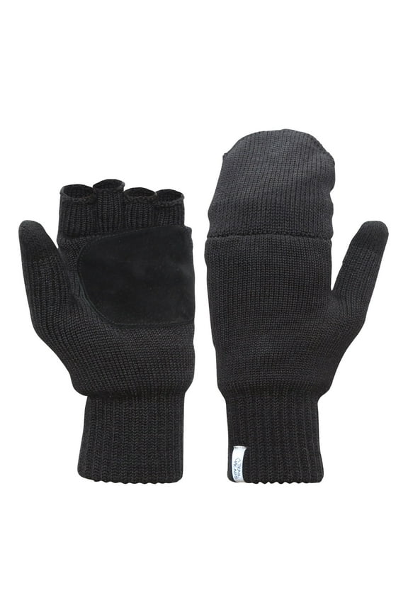 Women’s Fingerless Gloves | Merino Knit Convertible Mittens