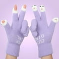 thumbnail image 1 of Women’s Fingerless Winter Gloves, Thick Padded Wool Split Finger Mittens, Fingerless Winter Gloves, Warm Open Finger Screen Gloves for Cold Weather Texting Running Cycling Gift for Girls Students, 1 of 1