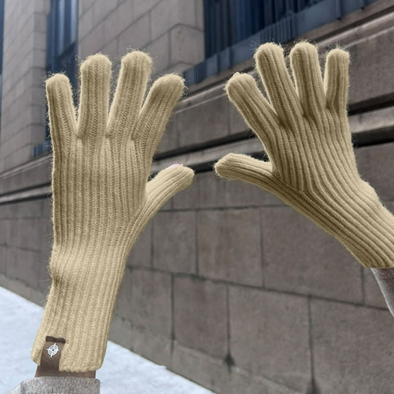 Women's Fingerless Winter Gloves with Touchscreen Capability for Mobile Use and Fleece Lining for Cycling