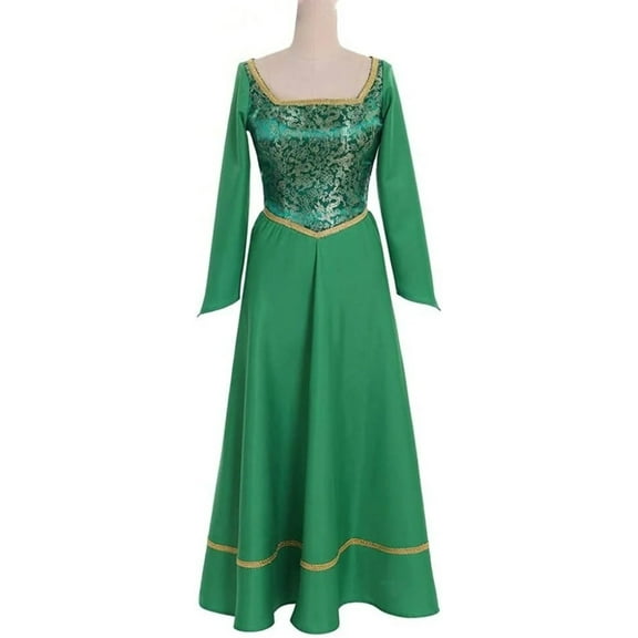 Women's Fiona Inspired Green Gown Elegant Princess Style Party Dress