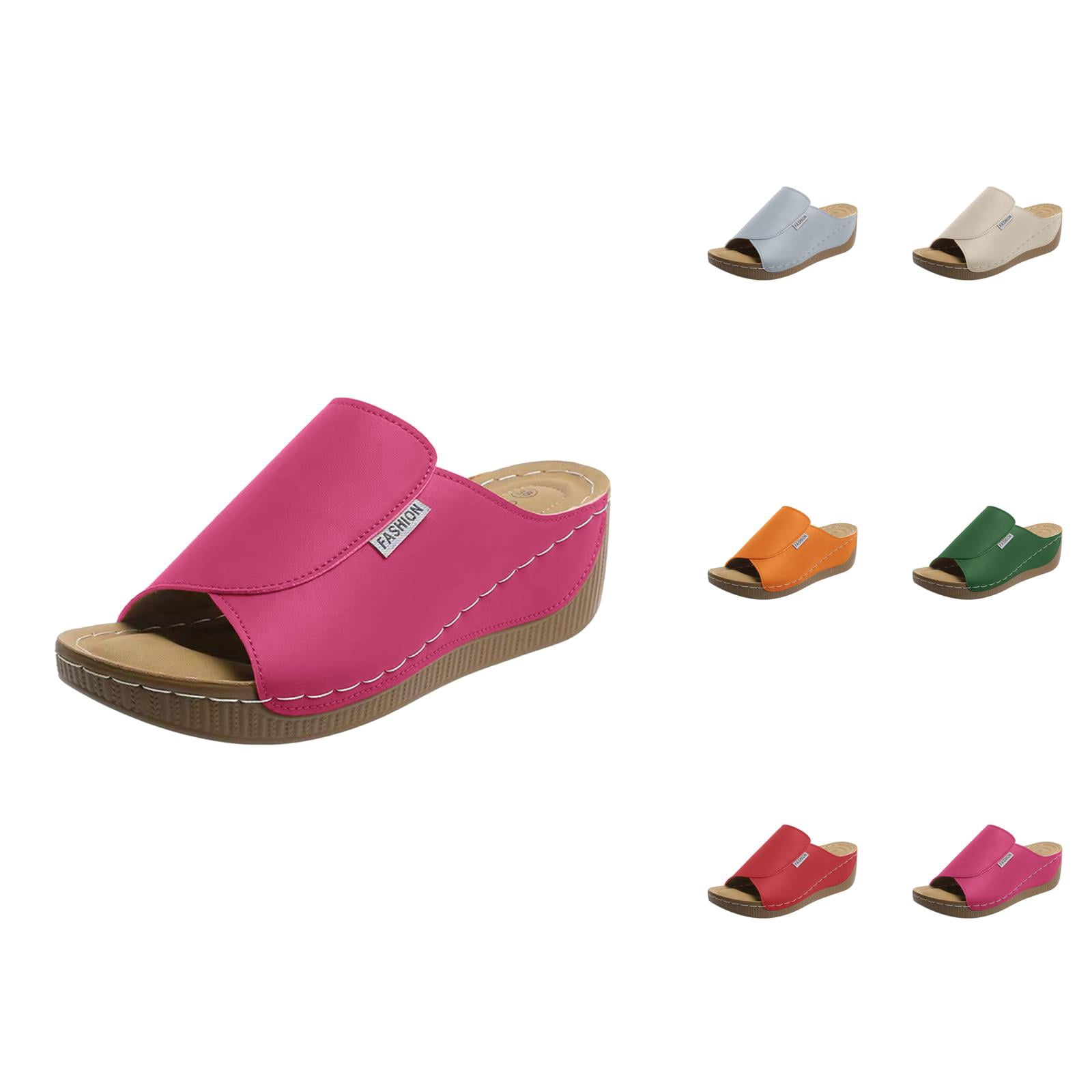 Women's Fish Mouth Shoes Platform Wedge Slippers Ergonomic & Non ...