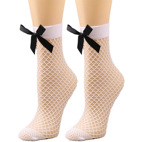 Women's Fishnet Ankle Socks Fashionable Hollow Out Mesh Dress Tights Elastic Comfortable Stylish Casual Wear