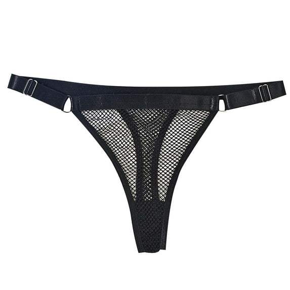 Women's Fishnet Low Waist Adjustable Belt Underwear - Comfortable Solid Color Accessories for Wear