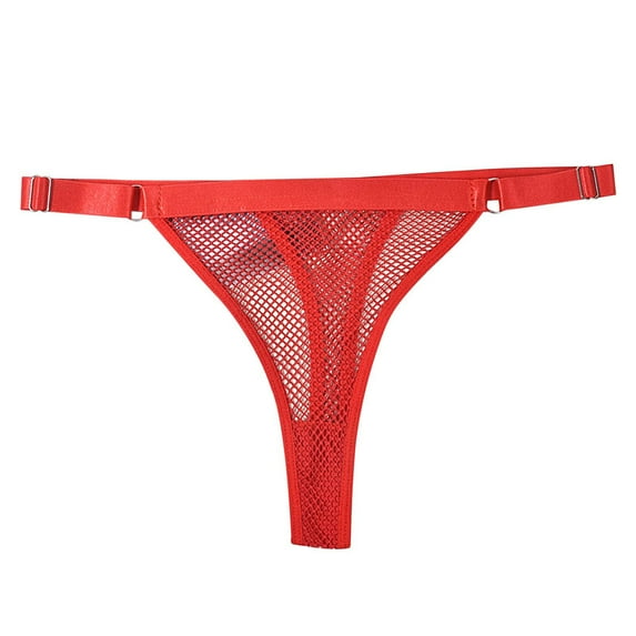 Women's Fishnet Low Waist Adjustable Belt Underwear - Comfortable Solid Color Accessories for Wear