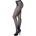 thumbnail image 1 of Women's Fishnet Pantyhose, Leopard Spotted/Navy, One Size, 1 Pair, 1 of 1