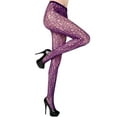 thumbnail image 1 of Women's Fishnet Pantyhose, Mosaic/Purple, Plus Size, 1 Pair, 1 of 1