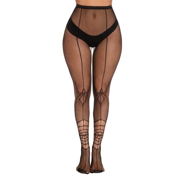 Women's Fishnet Tight Spider Net Print Sheer Stocking Gothic Party Dress Up Accessories
