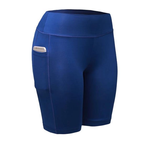 Women's Fitness Yoga Shorts Running Quick-dry Stretch Pants with Pocket