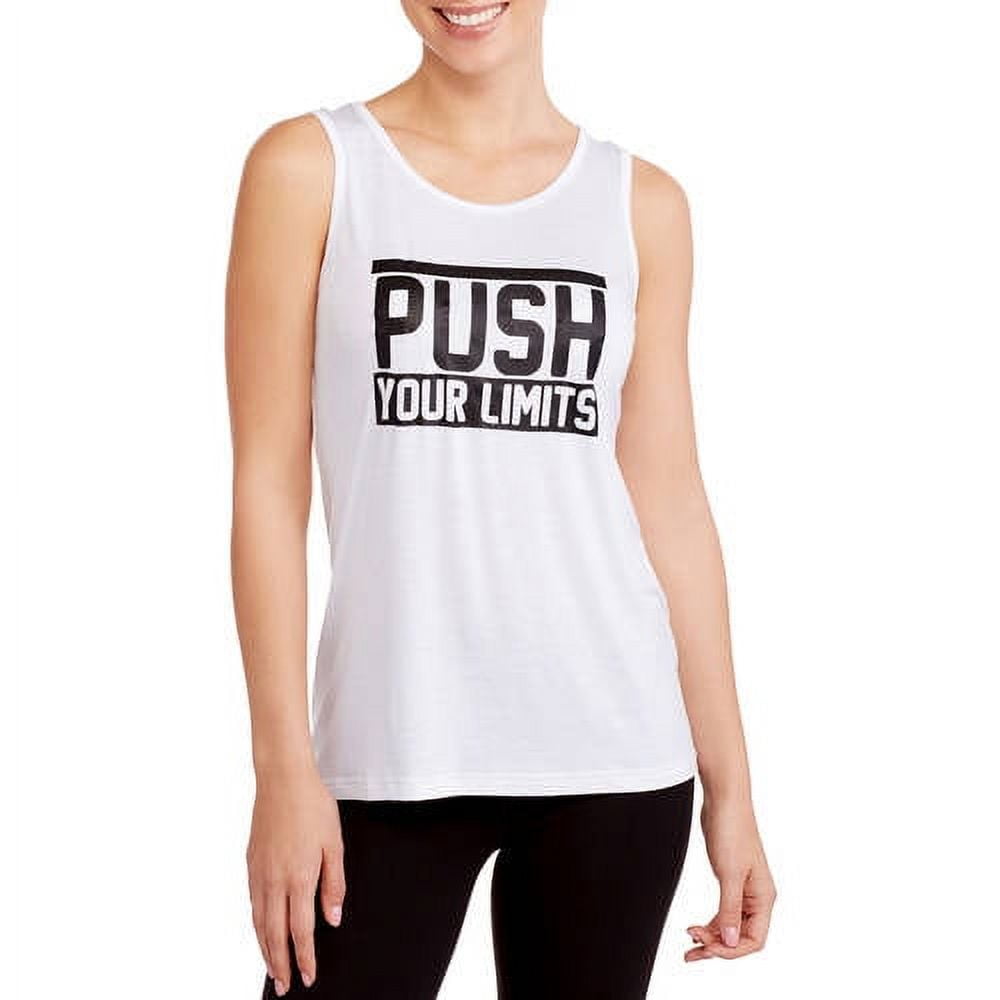 Women's Fitspiration Active Graphic 'Push Your Limits' Muscle Tank ...