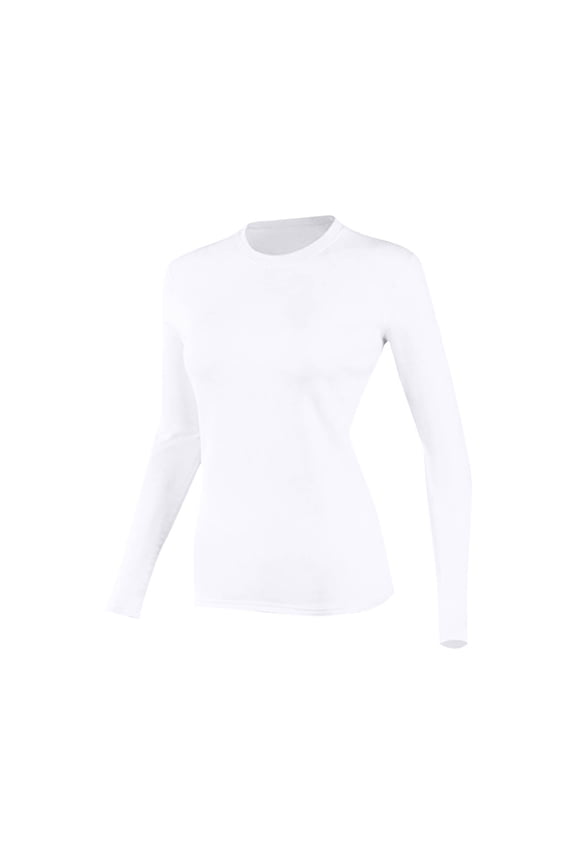 Women's Fitted Thermal Underwear Long Sleeve Round Neck Base Layer Stretch Soft Warm Winter Top