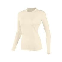 Women's Fitted Thermal Underwear Long Sleeve Round Neck Base Layer Stretch Soft Warm Winter Top