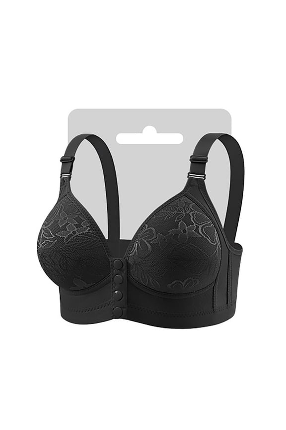 Women's Fixed Cup Front Buckle Underwear for The Elderly Plus Size Bra Without Underwire Thin Tank Top Bra Woman Bras 36 C Padded Underwire Bra Brazier for Women