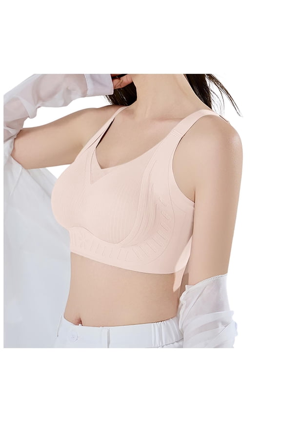 Women's Fixed Cup Lift Seamless Bra Adjustable Underwire, Breathable