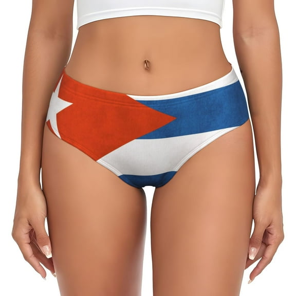 Women's Flag Of Cuban Hipster Underwear 3D printed Bikini Panties Briefs XX-Large