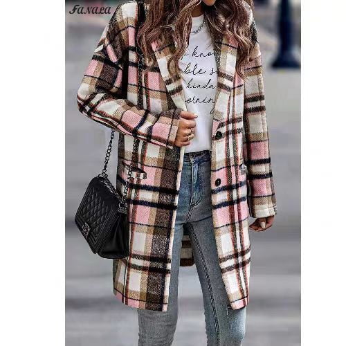 Women's Flannel Hooded Plaid Shacket 2024 Thick Coat Winter Coat for Warmth Button down Coat Warm and Fuzzy Jacket