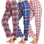 Women’s Flannel Pajama Pants - Ladies’ Soft Plaid Pajama Pants - Comfortable pajama pants for women- Lounge Pants-Pack Of 3