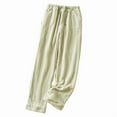 thumbnail image 1 of Women's Flannel Pajamas High Waisted PJ Pants Cozy Wide Leg Casual Lounge Trousers with Pockets Sleepwear, 1 of 6
