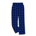 thumbnail image 1 of Women's Flannel Plaid Pajama Pants Elastic Waist Casual Fuzzy Comfy Fleece Lounge Bottoms with Pockets, 1 of 5