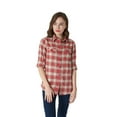 thumbnail image 1 of Women's Flannel Shirt 100% Cotton Pre Washed Vintage Look Full Sleve Plaid Shirt, 1 of 6