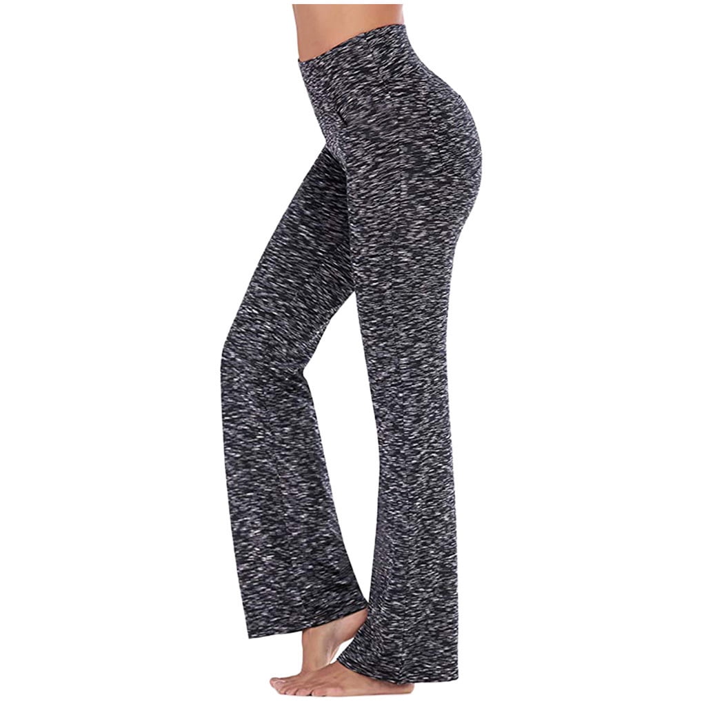 HEGALY Women's Flare Yoga Pants - Buttery Soft High Waisted Crossover Bootcut Leggings (Navy Blue, X-Large) - View #14