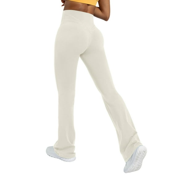 Women's Flare Yoga Pants High Waisted Leggings Workout Casual Bootcut Pants 80% Polyester 20% Spandex Stretchy Fabric