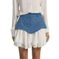 thumbnail image 1 of Women's Flared Layered Ruffle Hem High Waist Skirt Casual Party Mini Skirt With Asymmetric Design For Daily Wear And Night Out, 1 of 4