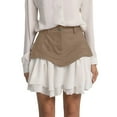 thumbnail image 1 of Women's Flared Layered Ruffle Hem High Waist Skirt Casual Party Mini Skirt With Asymmetric Design For Daily Wear And Night Out, 1 of 4
