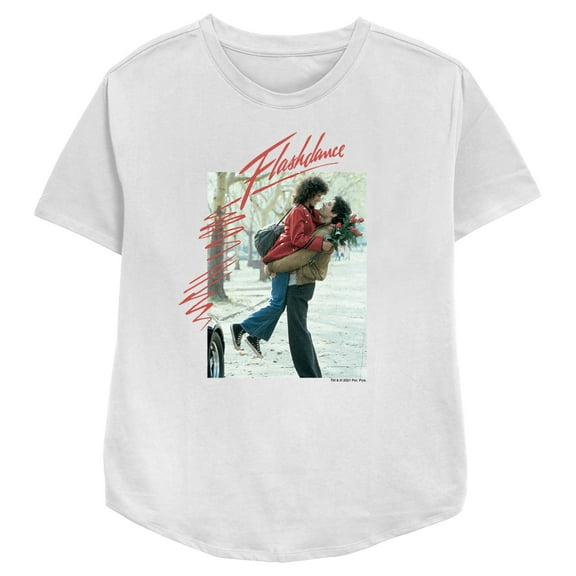 Women's Flashdance Alex and Nick Poster Graphic Tee White Small