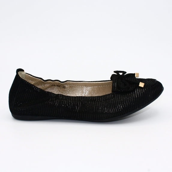 Women's Flat Ballet with Knotted Bow - 1936 Boutique Shoes Style 811-102