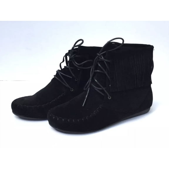 Women's Flat Fringe Style Ankle Boot  (Size 7)