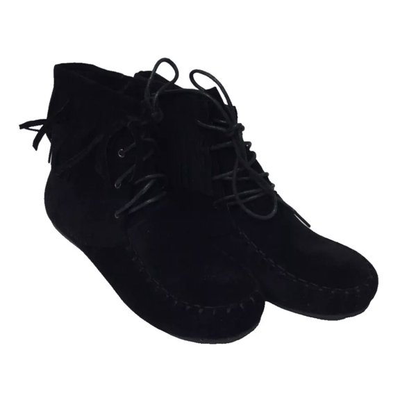 Women's Flat Fringe Style Ankle Boots