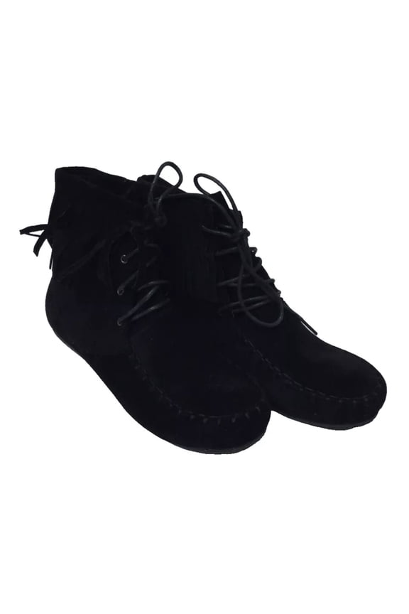 Women's Flat Fringe Style Ankle Boots