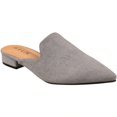 thumbnail image 1 of Women's Flat Mules Point Toe Loafer Mule Flats Backless Slip On Slides Loafer Shoes, 1 of 5
