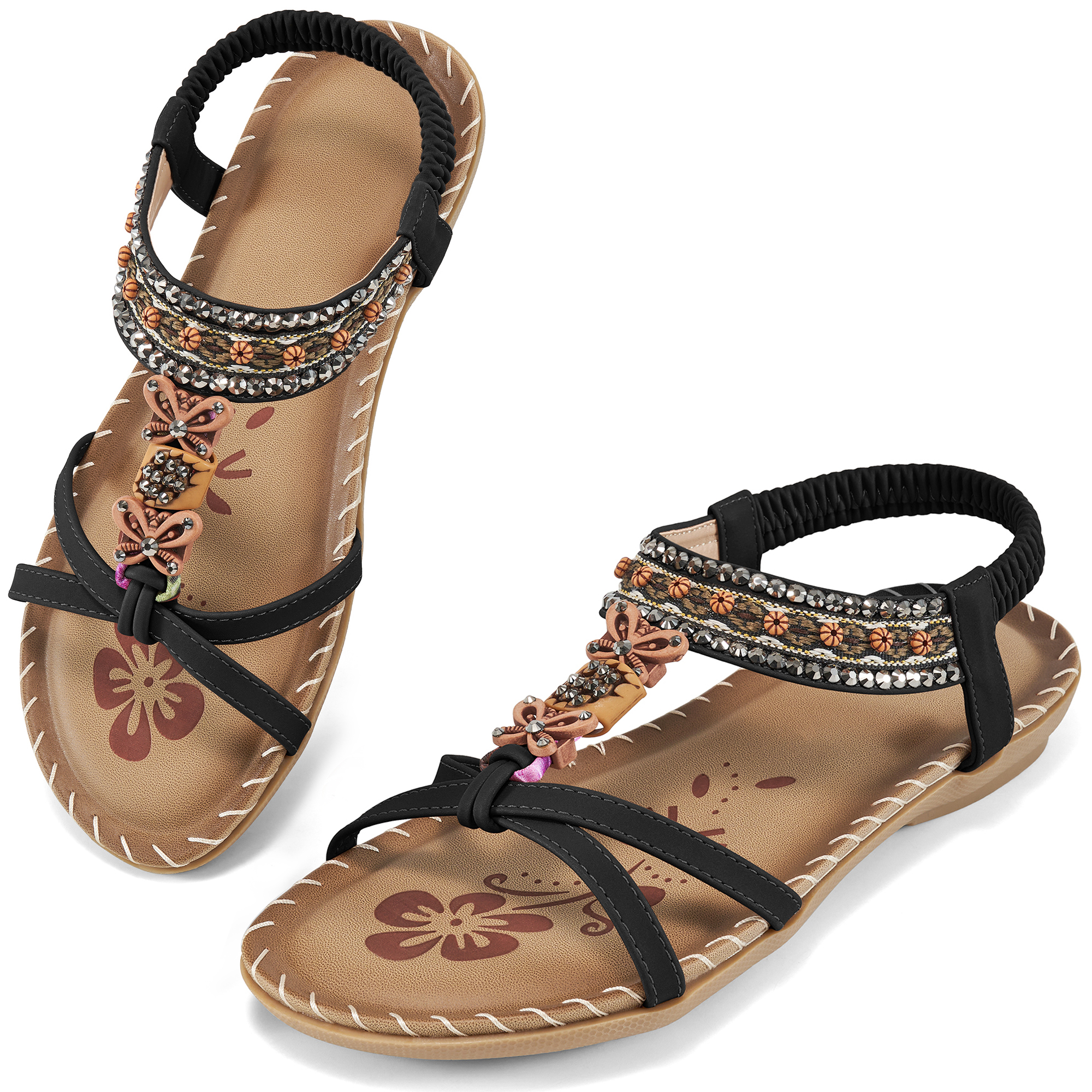 Summer New Flat Bottom Slope Heel Fish Mouth Casual Women Sandals Yoga