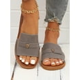 thumbnail image 1 of Women‘s Flat Sandals  Fabric Material With Tassel Pendant & Stitching  Comfortable Casual Summer Holiday Style, 1 of 6
