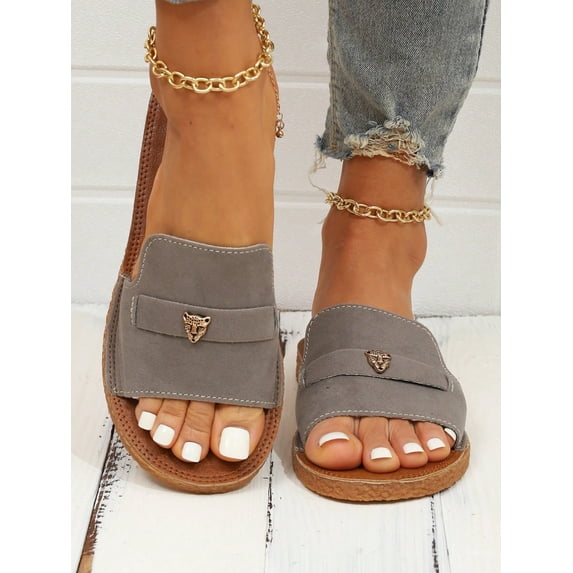 Women‘s Flat Sandals Fabric Material With Tassel Pendant & Stitching Comfortable Casual Summer Holiday Style