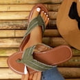 thumbnail image 1 of Women's Flat Sandals Flip Flop Sandals Dressy Thong Sandals,Flat Sandals For Women 2025 Dressy Green 7, 1 of 5