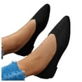 thumbnail image 1 of Women's Flat Shoes Flying Woven Pointed Toe Ballet Comfortable Dressy Slip on Low Heels Office Loafers, 1 of 6